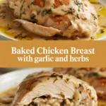Baked chicken breast with garlic and herbs