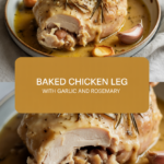 Baked chicken leg with garlic and rosemary Baked chicken leg with garlic and rosemary