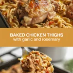 Baked chicken thighs with garlic and rosemary Baked chicken thighs with garlic and rosemary