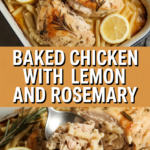 Baked chicken with lemon and rosemary