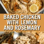 Baked chicken with lemon and rosemary