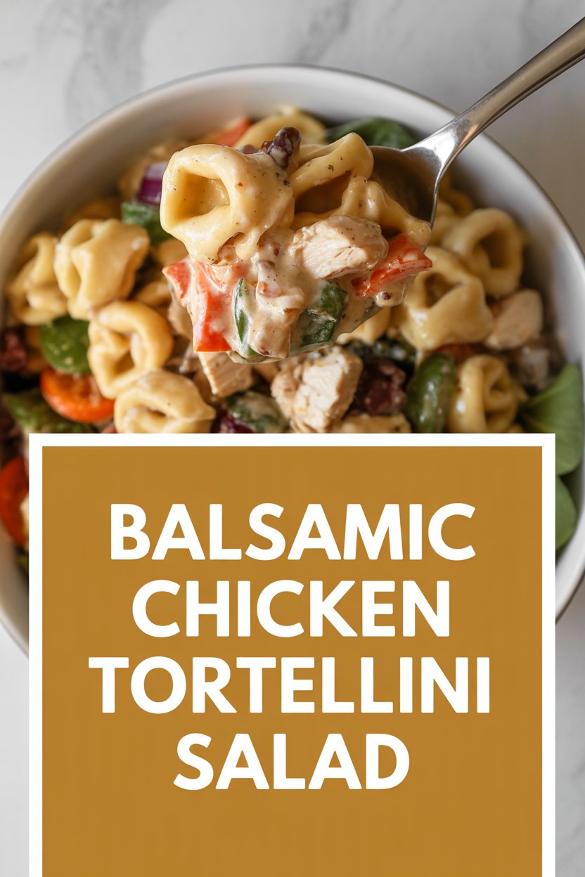 Balsamic Chicken Tortellini Salad