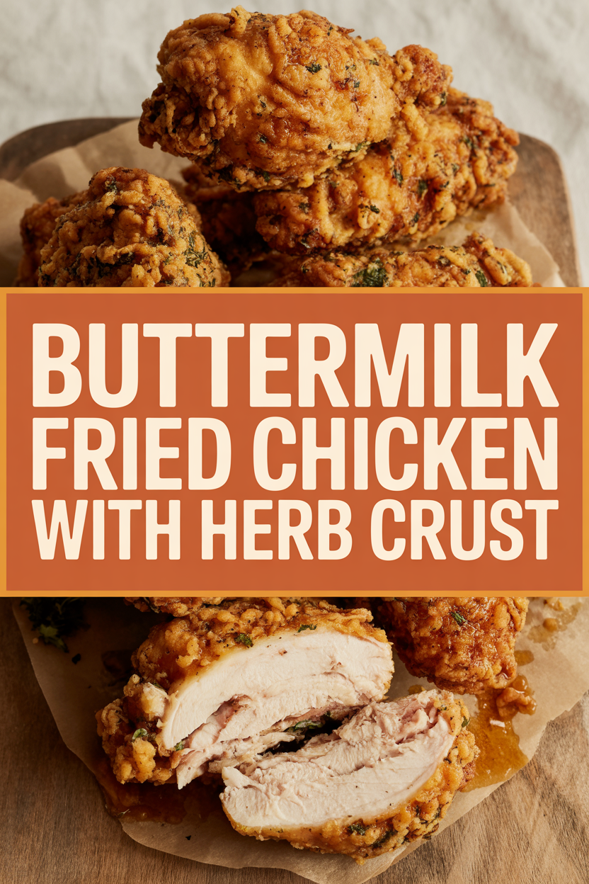 Buttermilk fried chicken with herb crust