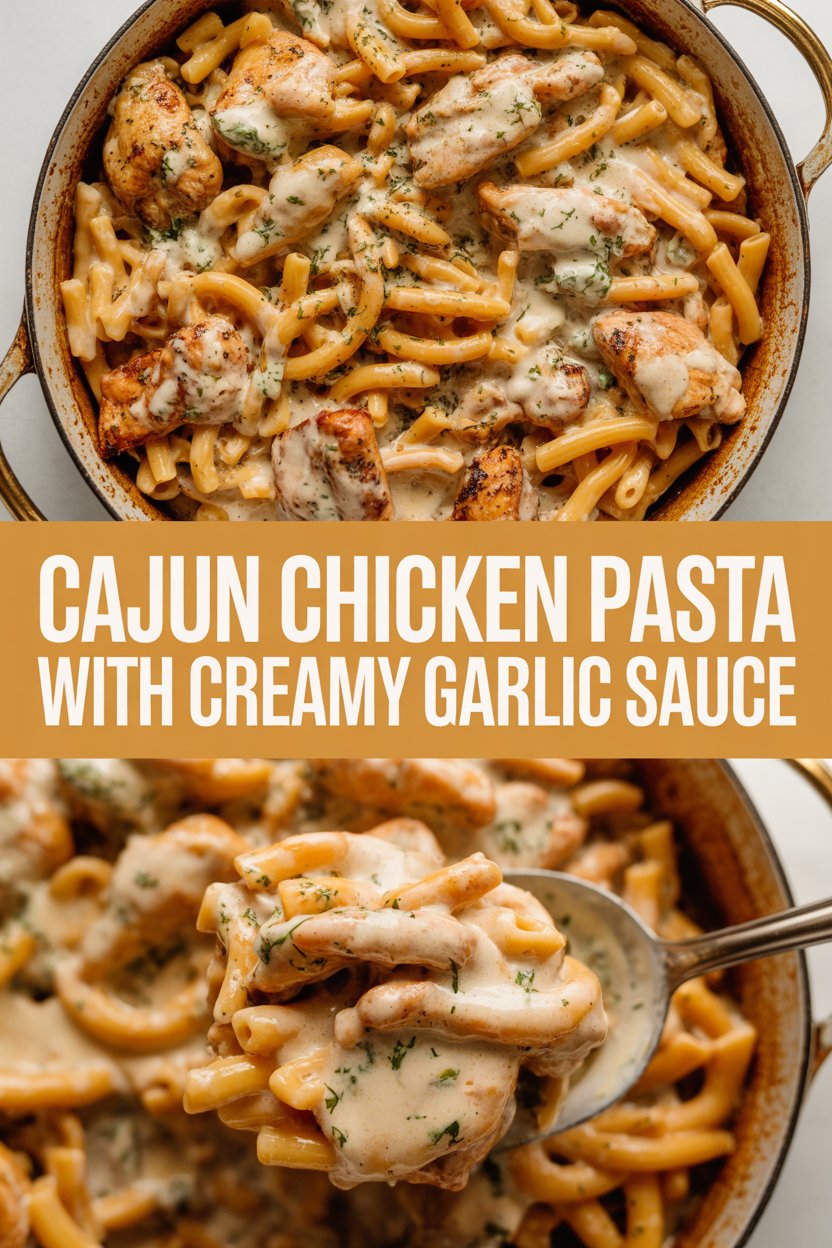 Cajun Chicken Pasta with Creamy Garlic Sauce