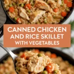 Canned chicken and rice skillet with vegetables Canned chicken and rice skillet with vegetables