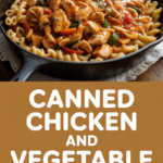 Canned chicken and vegetable stir fry