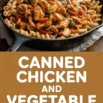 Canned chicken and vegetable stir fry