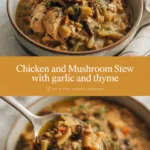 Chicken and Mushroom Stew with Garlic and Thyme