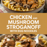 Chicken and Mushroom Stroganoff with Egg Noodles Chicken and Mushroom Stroganoff with Egg Noodles