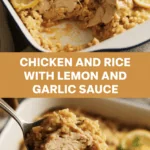 Chicken and Rice with Lemon and Garlic Sauce