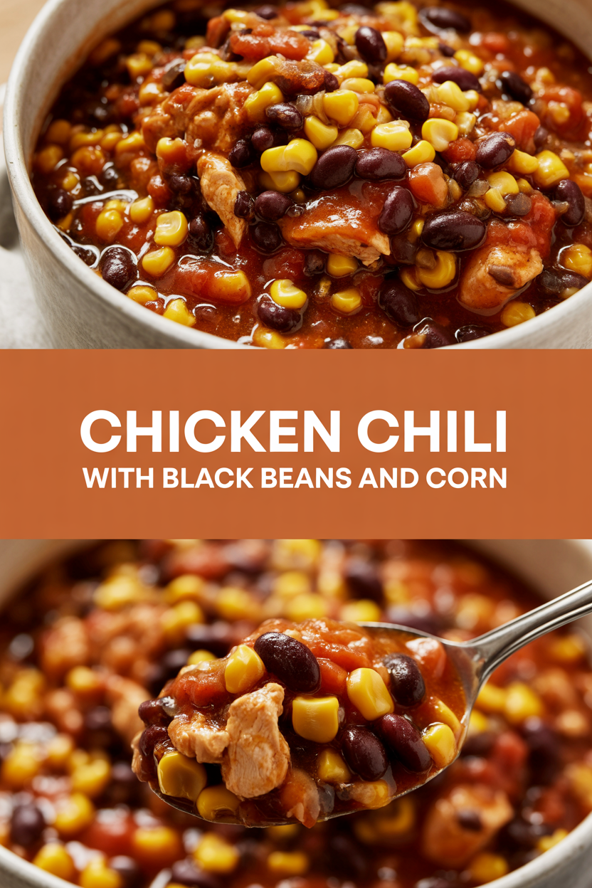 Chicken chili with black beans and corn