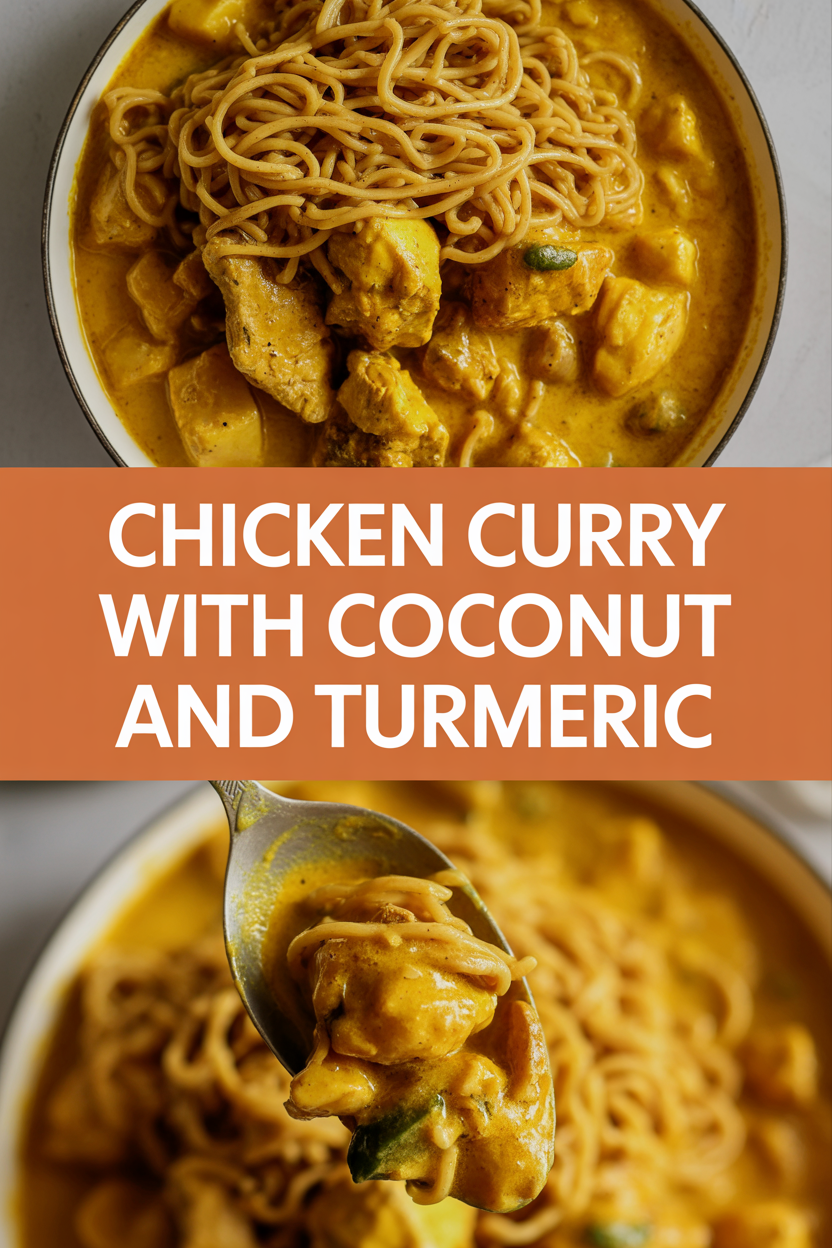 Chicken curry with coconut and turmeric