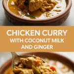 Chicken curry with coconut milk and ginger Chicken curry with coconut milk and ginger