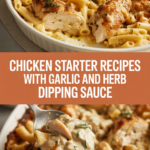 Chicken starter recipes with garlic and herb dipping sauce