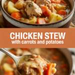 Chicken stew with carrots and potatoes