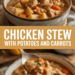 Chicken stew with potatoes and carrots