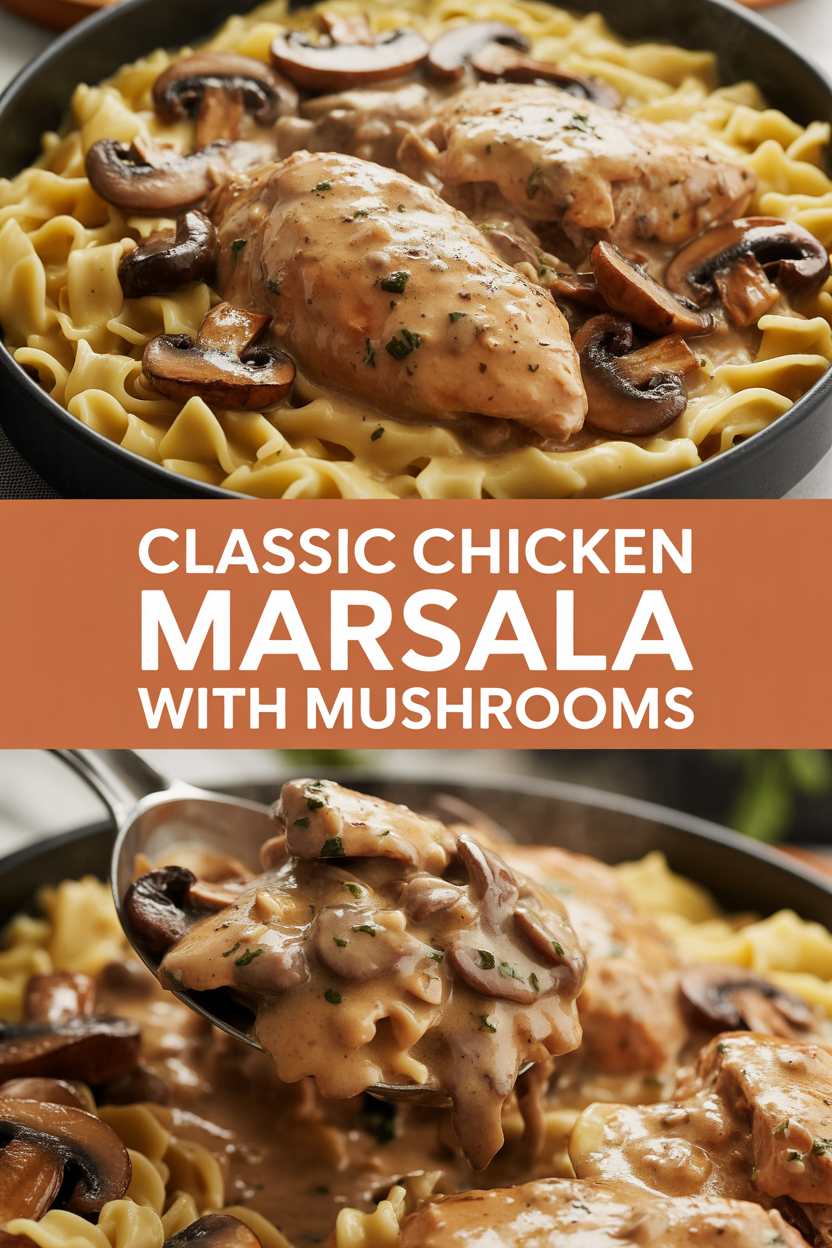 Classic Chicken Marsala with Mushrooms