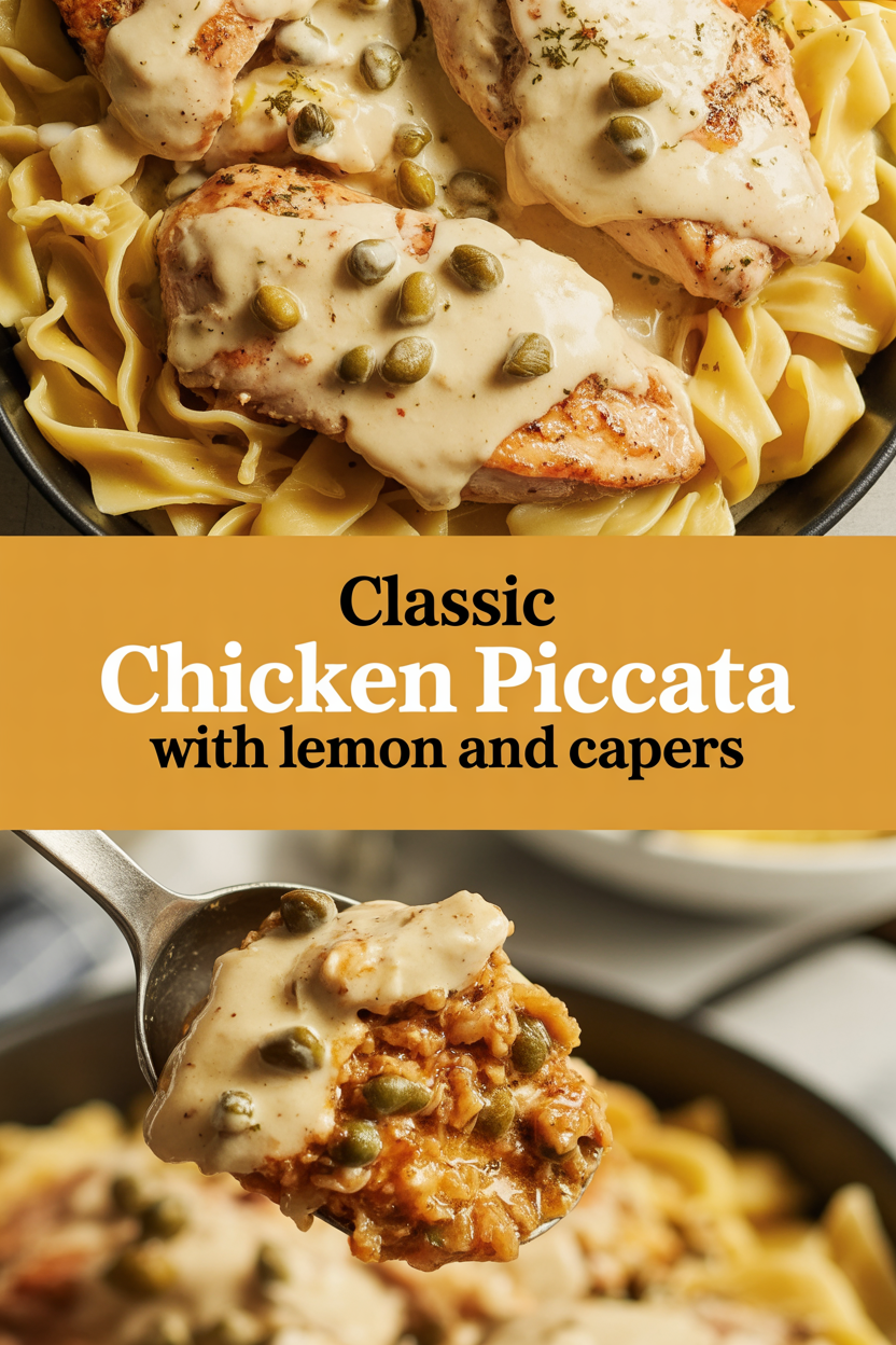 Classic chicken piccata with lemon and capers