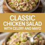 Classic chicken salad with celery and mayo