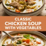 Classic chicken soup with vegetables Classic chicken soup with vegetables