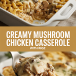 Creamy mushroom chicken casserole with rice