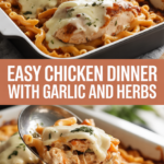 Easy chicken dinner with garlic and herbs