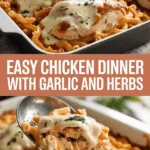 Easy chicken dinner with garlic and herbs Easy chicken dinner with garlic and herbs