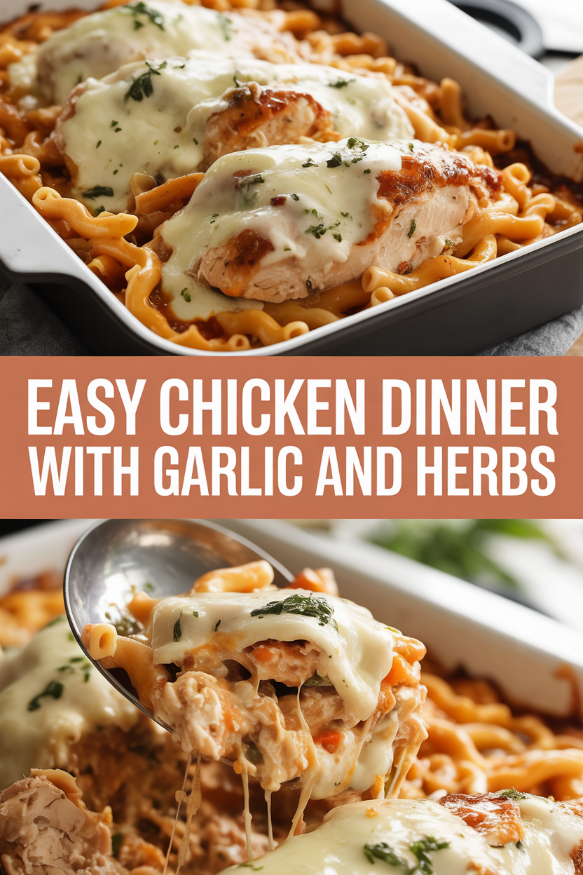 Easy chicken dinner with garlic and herbs