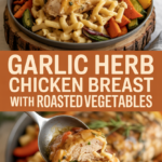 Garlic Herb Chicken Breast Dinner with Roasted Vegetables
