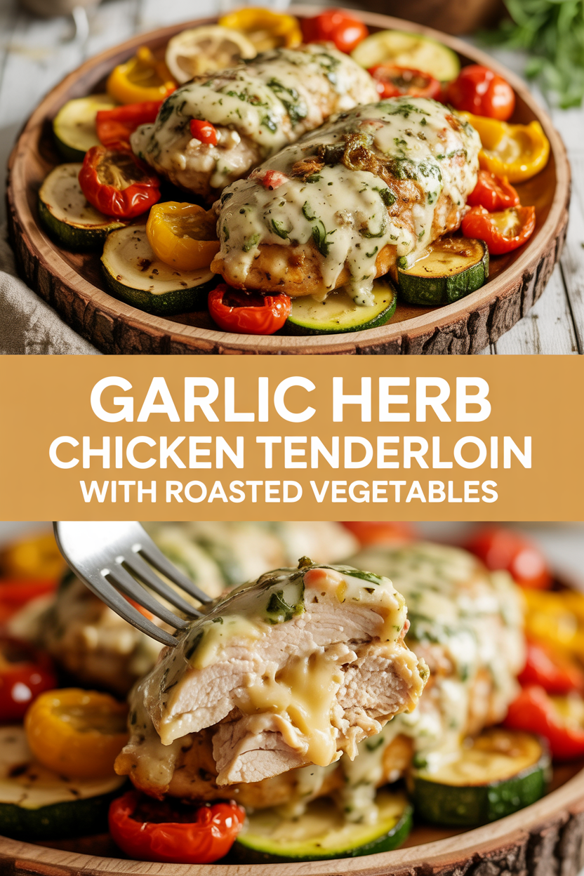 Garlic Herb Chicken Tenderloin with Roasted Vegetables
