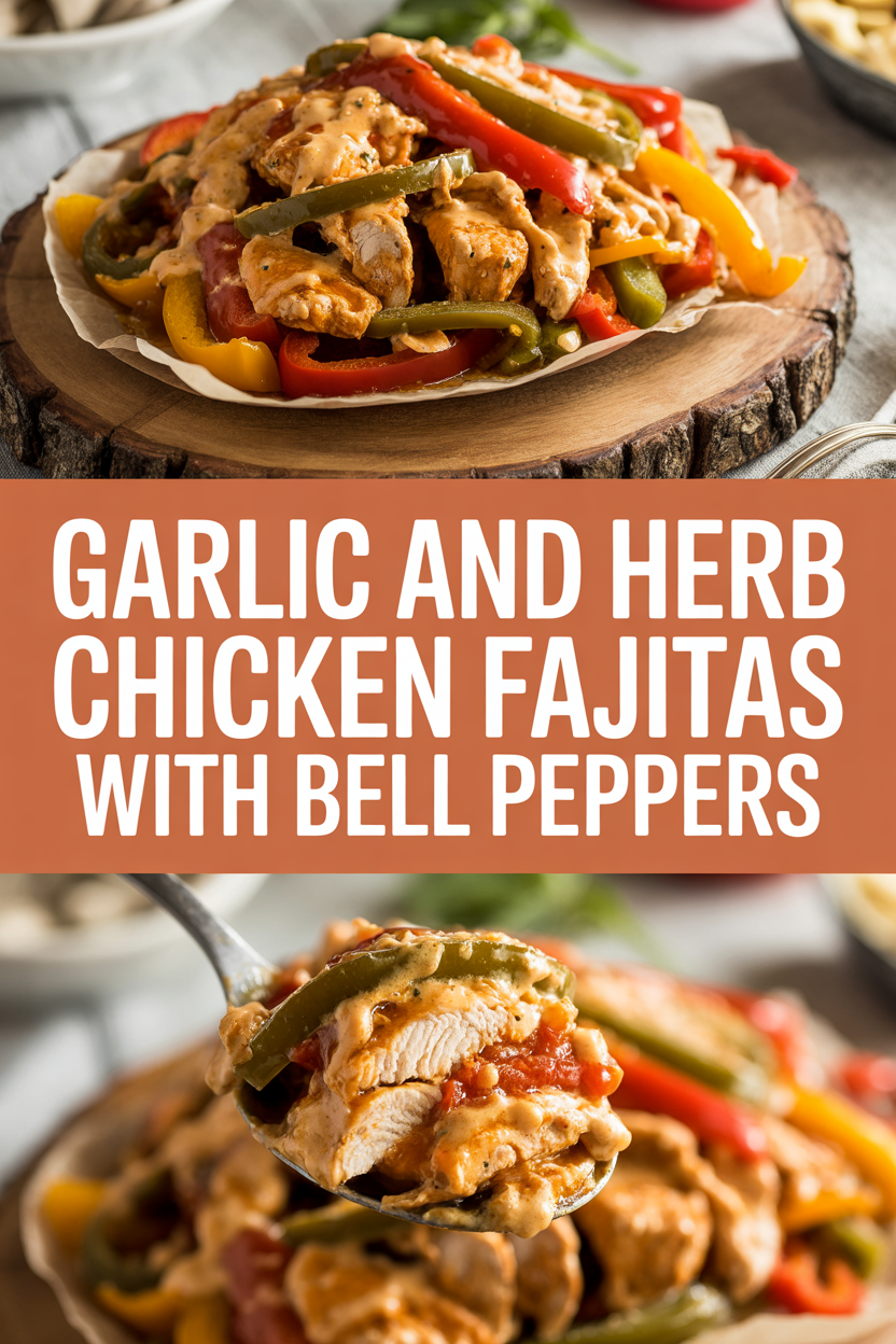 Garlic and Herb Chicken Fajitas with Bell Peppers