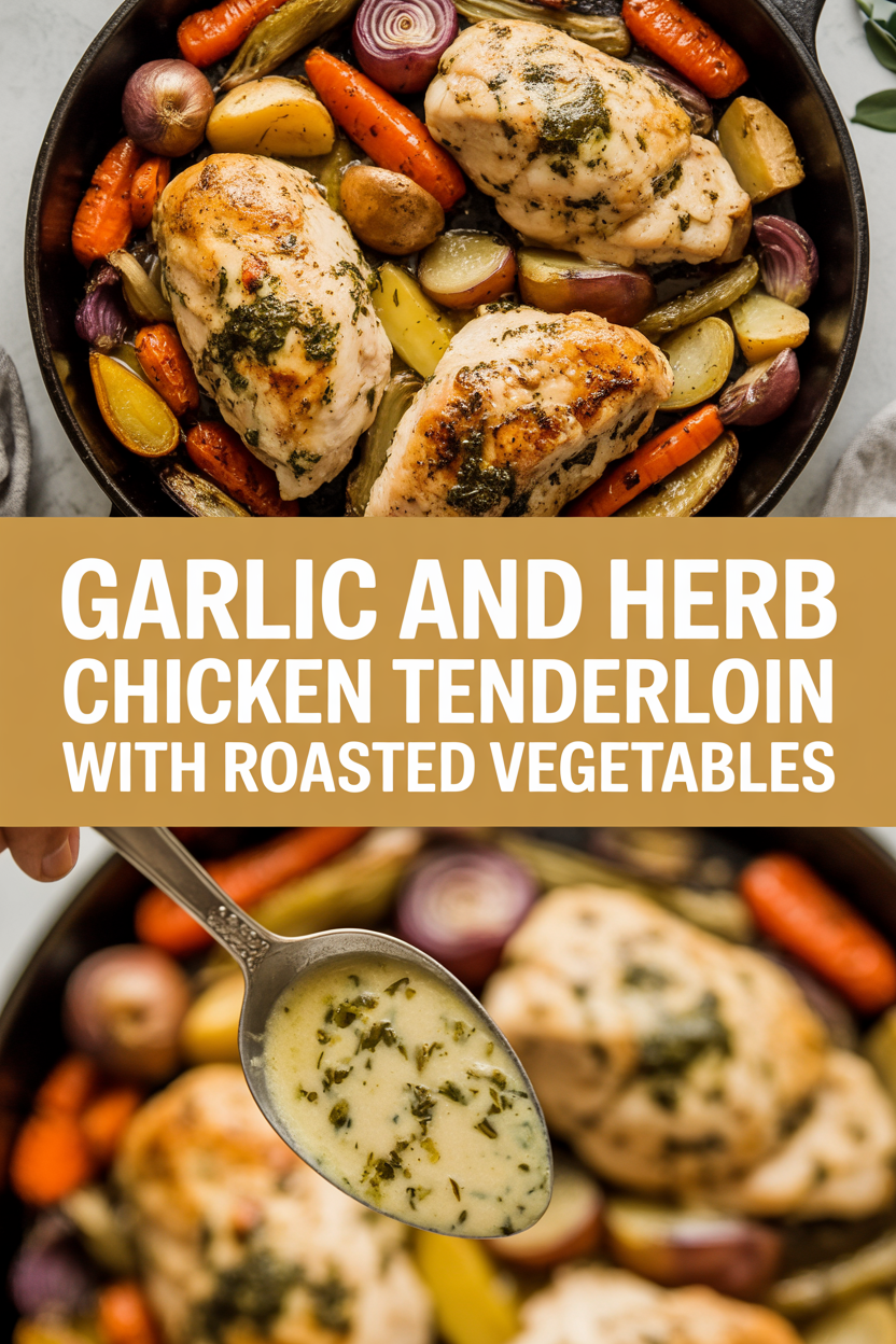 Garlic and Herb Chicken Tenderloin with Roasted Vegetables