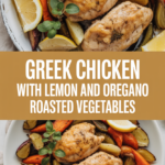 Greek chicken with lemon and oregano roasted vegetables