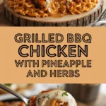 Grilled BBQ Chicken with Pineapple and Herbs