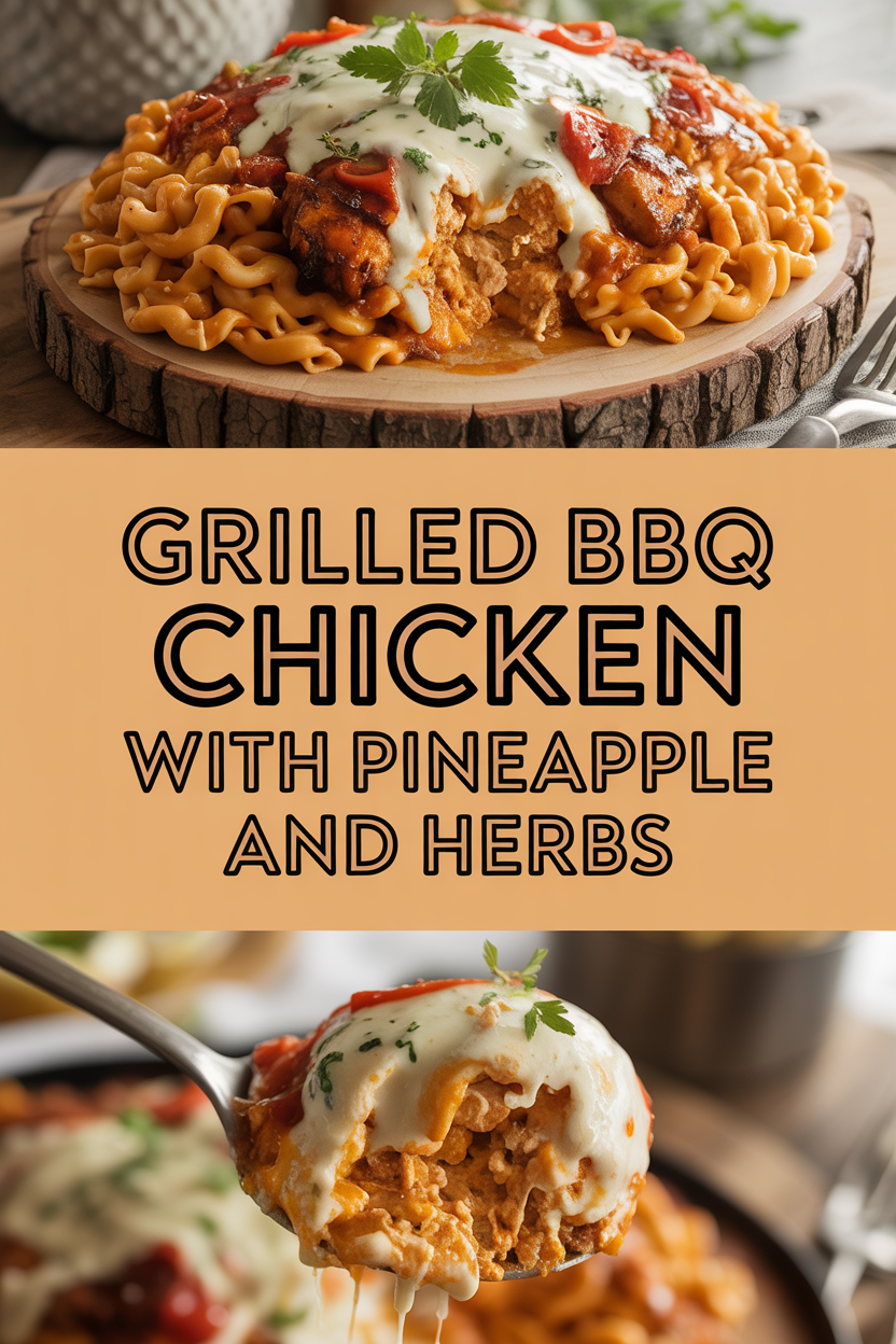 Grilled BBQ Chicken with Pineapple and Herbs