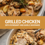 Grilled chicken with rosemary and garlic marinade
