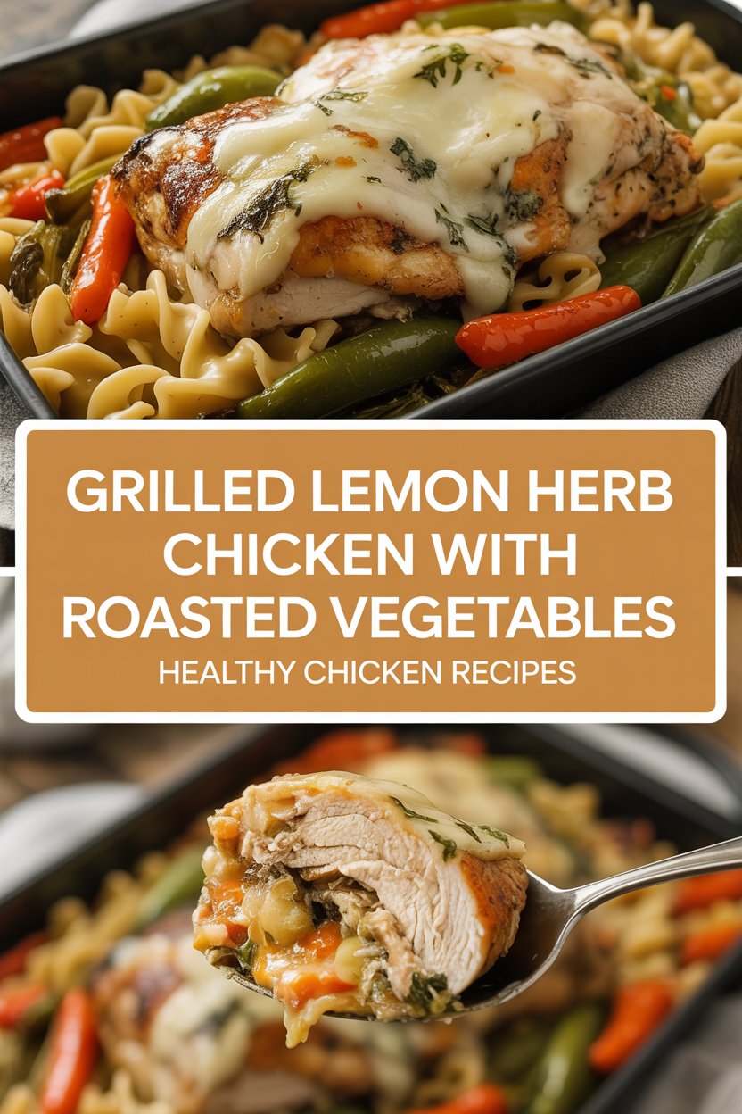 Grilled lemon herb chicken with roasted vegetables healthy chicken recipes