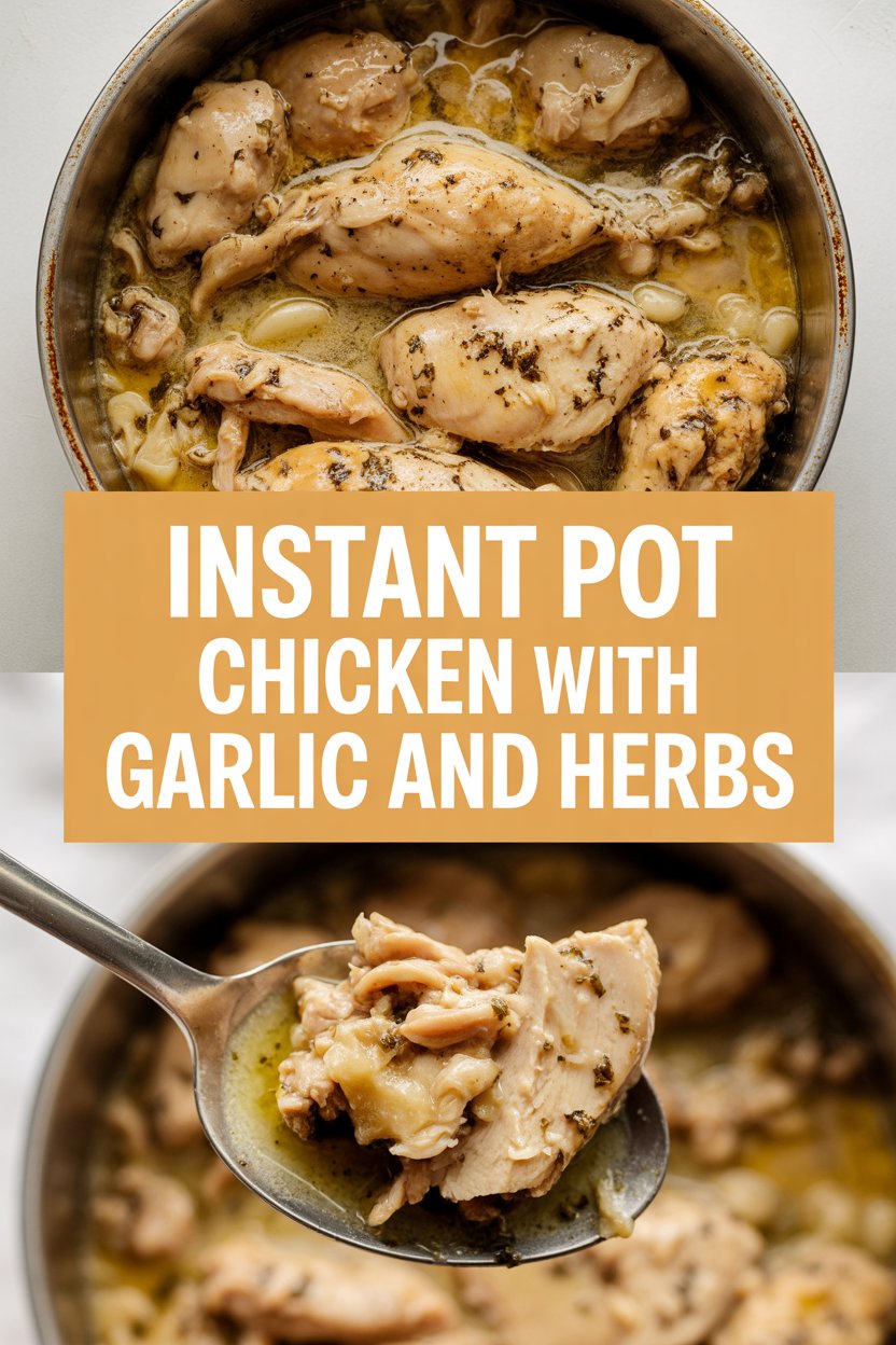 Instant Pot Chicken with Garlic and Herbs