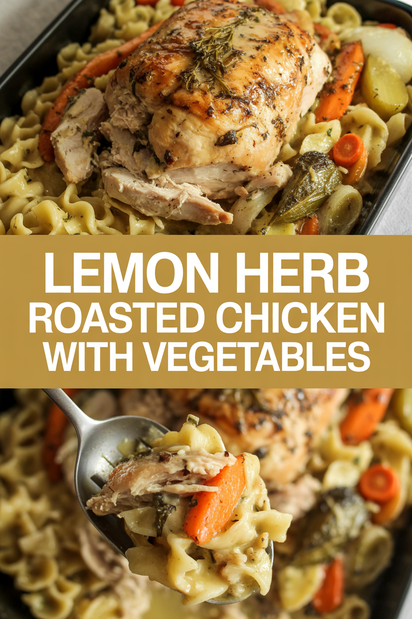 Lemon Herb Roasted Chicken Dinner with Vegetables