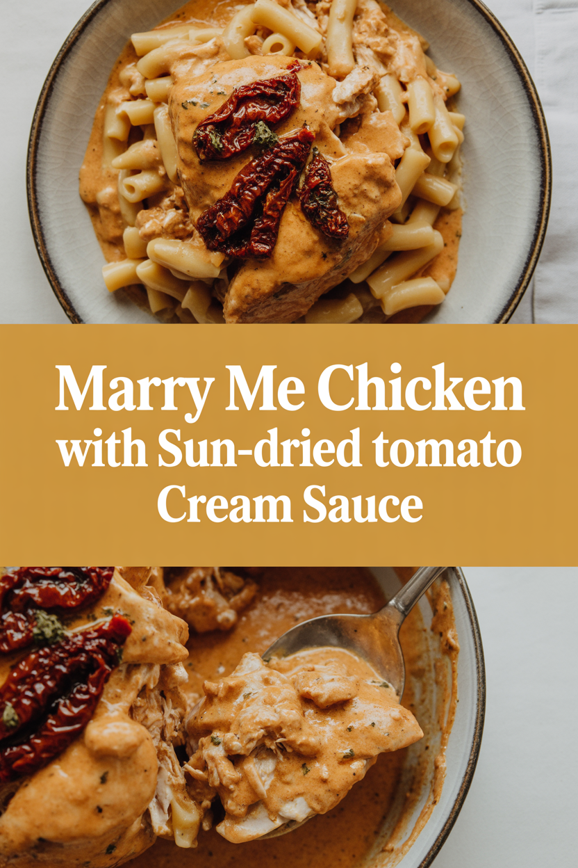 Marry Me Chicken with Sun-Dried Tomato Cream Sauce