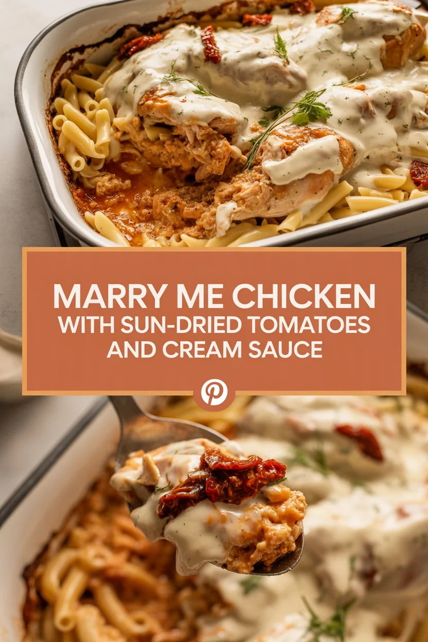 Marry Me Chicken with Sun-Dried Tomatoes and Cream Sauce