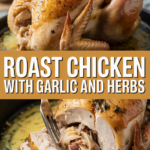 Roast chicken with garlic and herbs