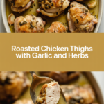Roasted chicken thighs with garlic and herbs