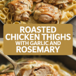 Roasted chicken thighs with garlic and rosemary