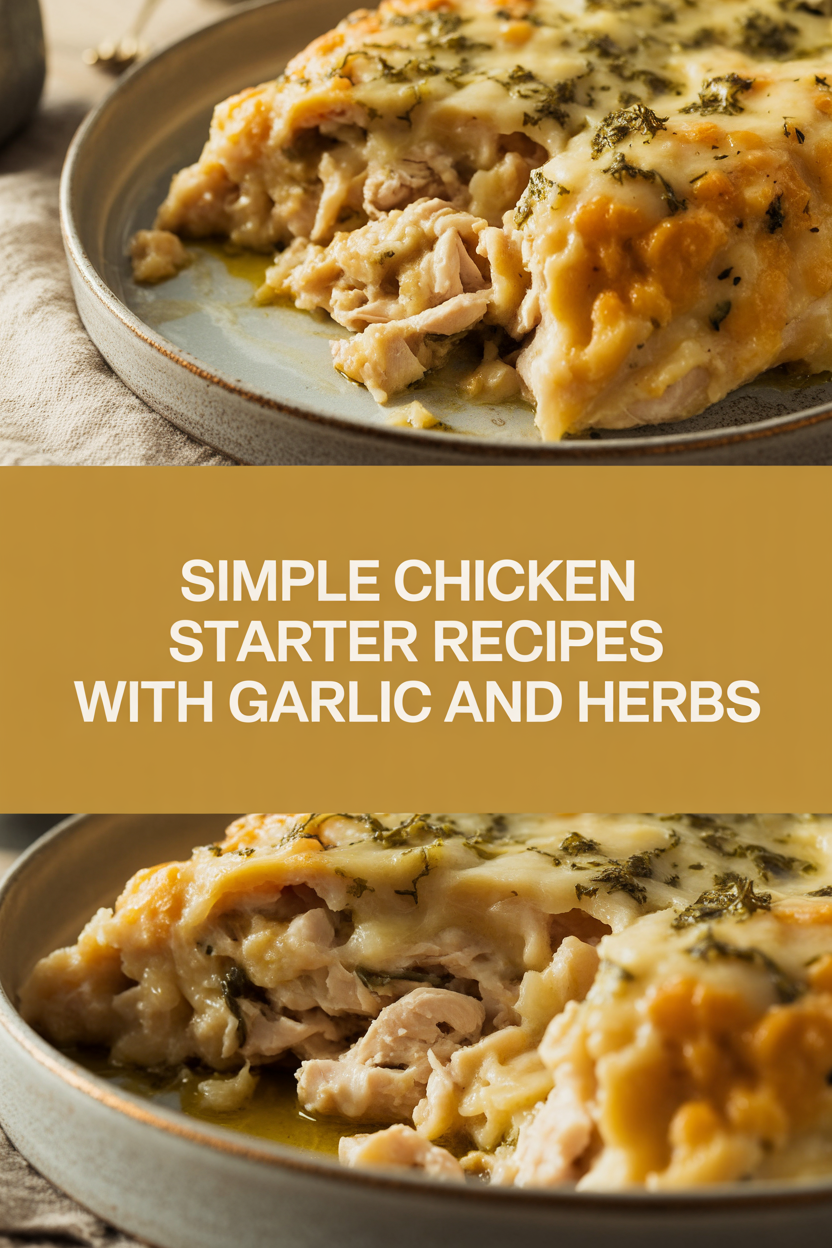 Simple chicken starter recipes with garlic and herbs