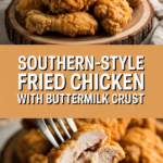 Southern-style fried chicken with buttermilk crust Southern-style fried chicken with buttermilk crust
