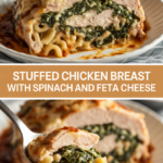 Stuffed chicken breast with spinach and feta cheese
