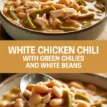 White chicken chili with green chilies and white beans White chicken chili with green chilies and white beans