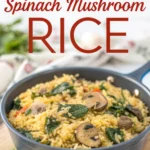 One-Pot Spinach Mushroom Rice One-Pot Spinach Mushroom Ricejl