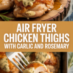 Air fryer chicken thighs with garlic and rosemary